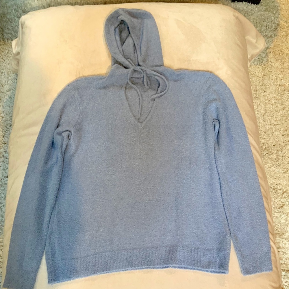 Blue M Feels like Barefoot Dreams Hooded Sweatshirt Cozy Soft Minimalist